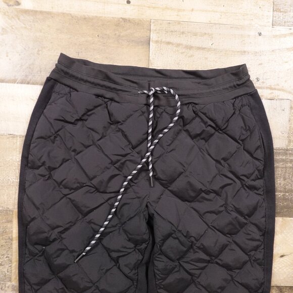 Athleta Après Ski Down Jogger Pants - Black - Women's Size 10 quilted down - Picture 2 of 13